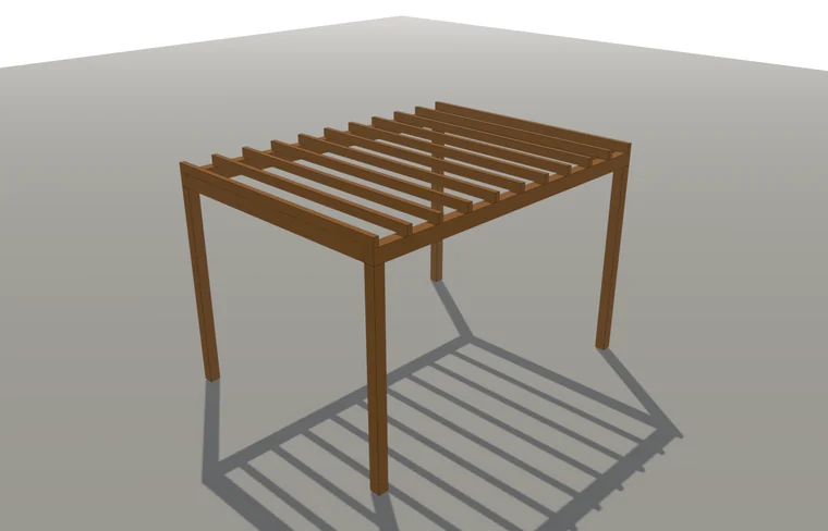 Pergola — in HolzBau 3D geplant und gerendert